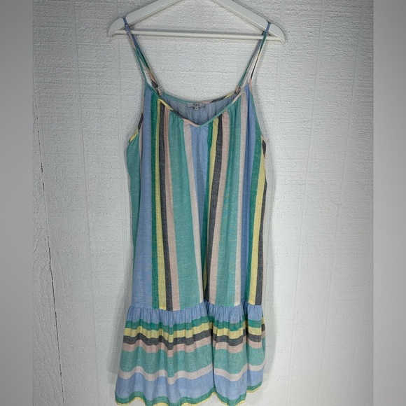 Rails Ari dress multi colored stripe linen blend size XL - Picture 2 of 10